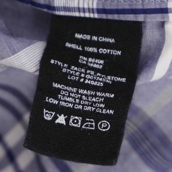 THEORY Men's Zack PS. Rylstone Button Down Shirt Blue Purple Plaid Size XL - Picture 7 of 7